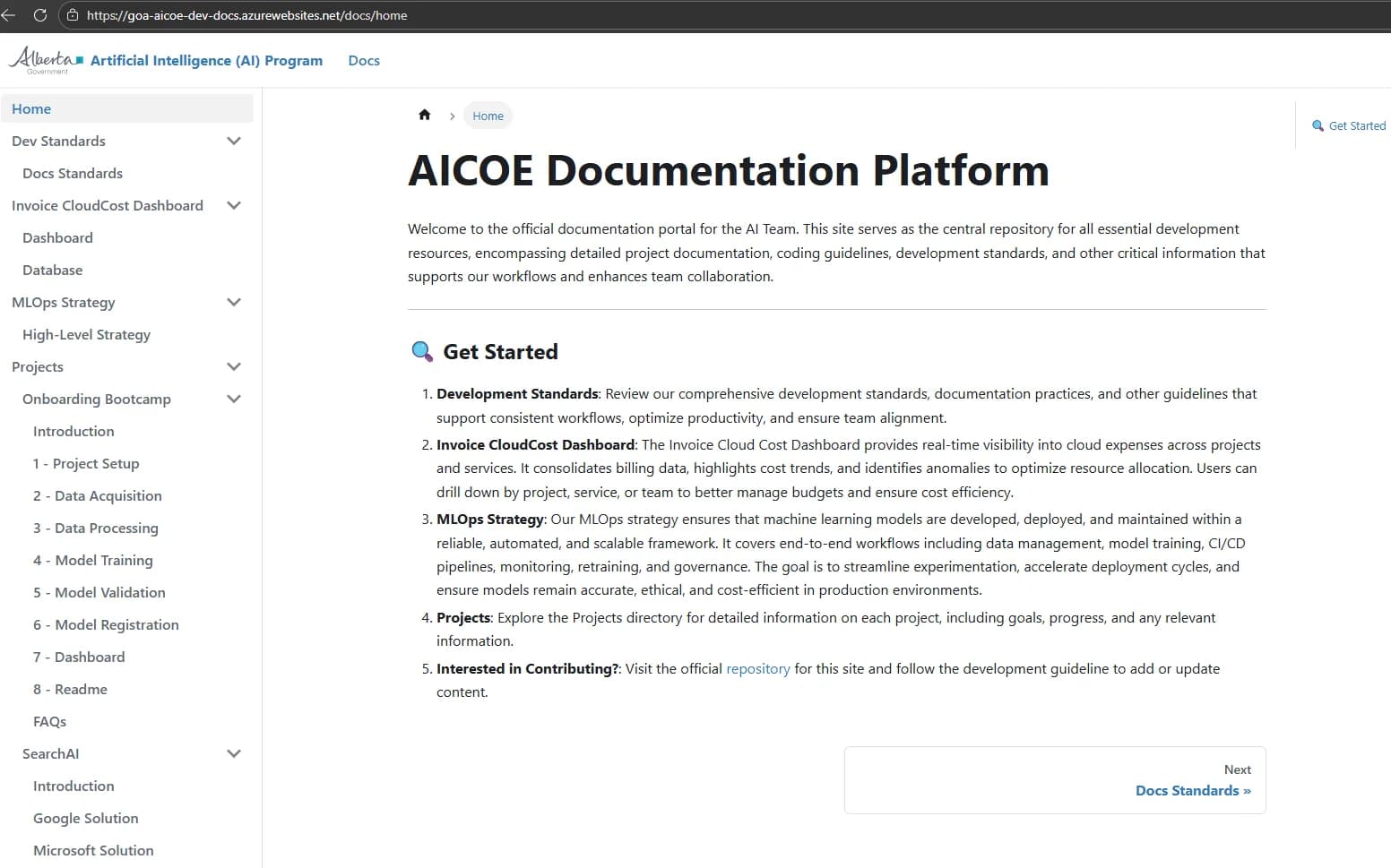 Documentation Site (Docusaurus)