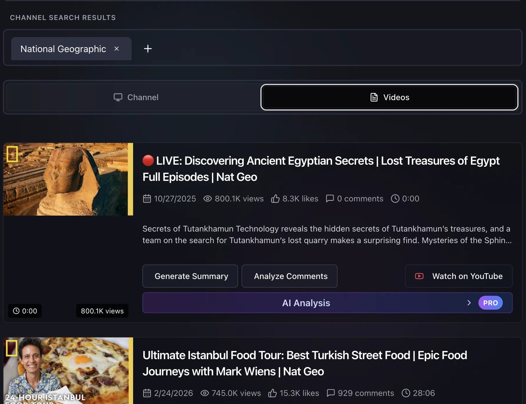 Video analysis placeholder